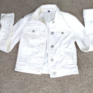 American eagle white jean jacket